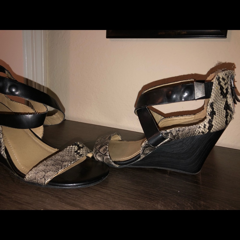 Snakeskin Wedges